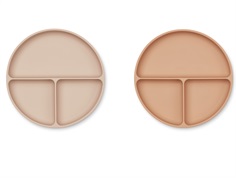 Liewood rose mix silicone plate Harvey (2-pack)